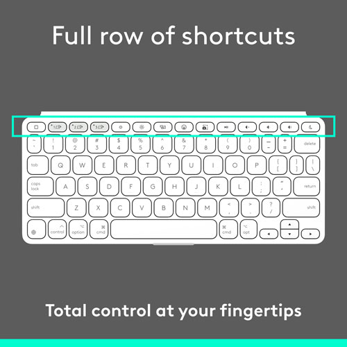 Clavier Keys-To-Go 2 de Logitech pour iPad/iPhone/Mac - Gris pâle - Anglais