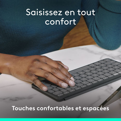Clavier Keys-To-Go 2 de Logitech pour iPad/iPhone/Mac - Graphite - Anglais