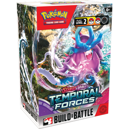 Pokemon USA Pokemon Trading Card Game: Scarlet & Violet Temporal Forces Build & Battle Box 40 Card Deck, 4 Packs