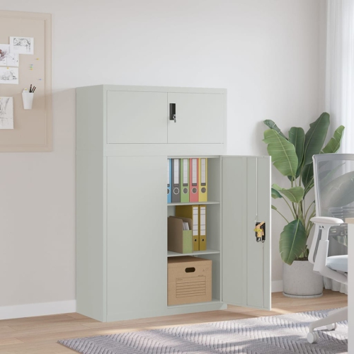 Armoire de classement vidaXL en acier gris clair 90 x 40 x 40 x 145 cm