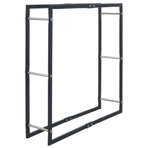 VIDAXL  Firewood Rack 100X25X100 Cm Steel In Black