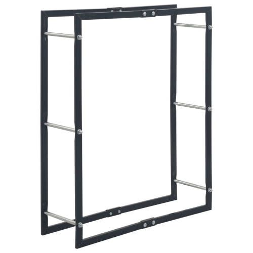 VIDAXL  Firewood Rack 80X25X100 Cm Steel In Black