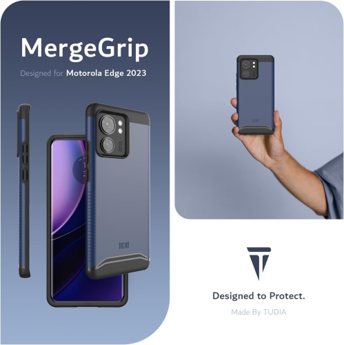 Étui Merge de TUDIA compatible avec MagSafe pour Edge 2023 de Motorola - Indigo