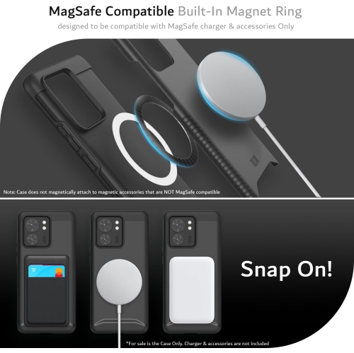 Étui Merge de TUDIA compatible avec MagSafe pour Edge 2023 de Motorola - Noir