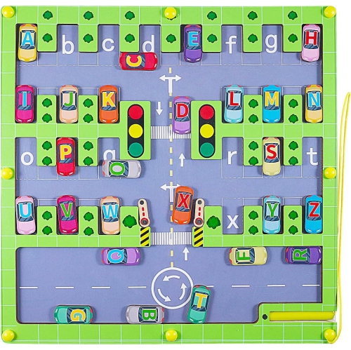 VECELOLIBILIS Toddler Toys 3-7 Year Old, Magnetic Alphabet Puzzle for Toddlers Montessori Toys for 3-7 Year Old Learning Educational Toys for Autism Boys Girls Gifts, Green