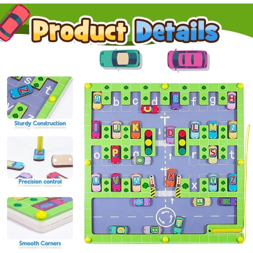 Toddler Toys 3-7 Year Old, Magnetic Alphabet Puzzle for Toddlers Montessori Toys for 3-7 Year Old Learning Educational Toys for Autism Boys Girls