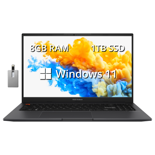 ASUS VivoBook S 15 Slim 15.6" FHD Business Laptop, AMD Ryzen 7 5800H, 1TB SSD, 8GB RAM, AMD Radeon Graphics, Fingerprint Reader, Win 11 Home, Indie