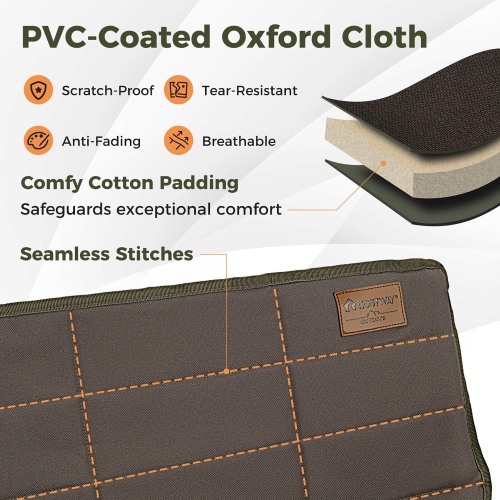 Gymax Oversized Camping Chair Folding Loveseat Camping Couch w/ Cup Holders & Padding Green