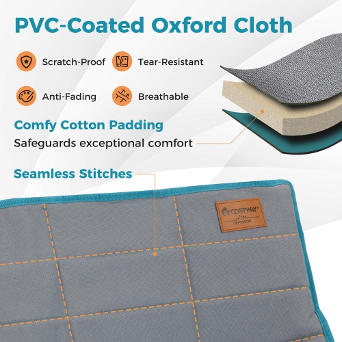 Gymax Oversized Camping Chair Folding Loveseat Camping Couch w/ Cup Holders & Padding