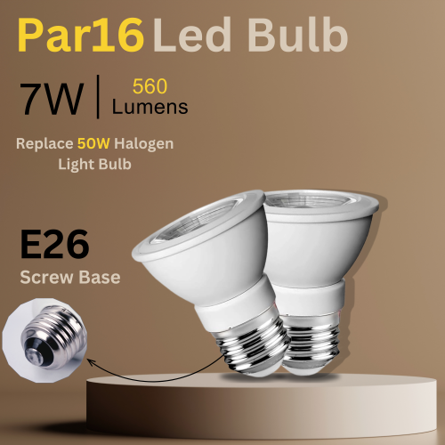 Strak PAR16 LED Bulbs, Dimmable 7W 560LM, LED Flood Lights, 4000K Natural White Led Spotlight Bulbs, Recessed Lighting E26 Screw Base Cul/Ul