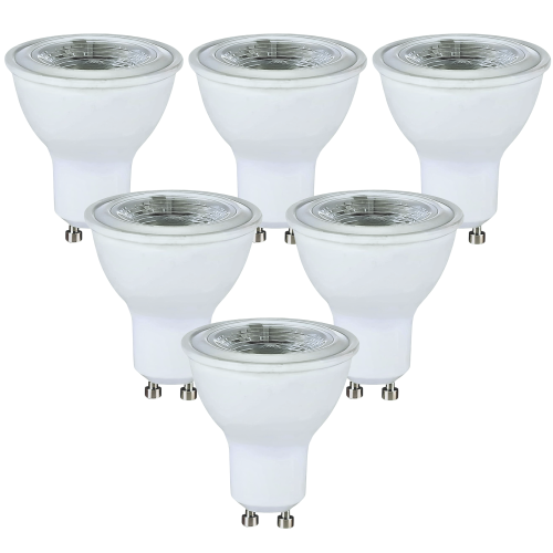 Dimmable GU10 LED Bulbs 7W, 4000K Natural White 500LM Non-Glare Spotlight Bulb, Track Lighting for Kitchen, Range Hood, Living Room, Bedroom (6 Pack)