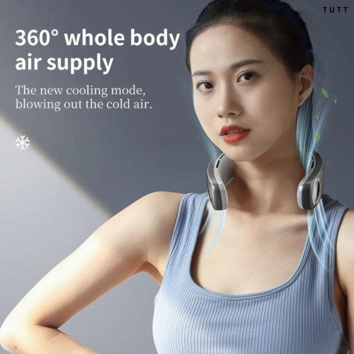 TUTT Portable Neck Cooling Neck Blade-less | Back Neck Cooling Plate- Refrigeration Mode | Rechargeable 4000mAh Battery | Ambient Light | USB Mini
