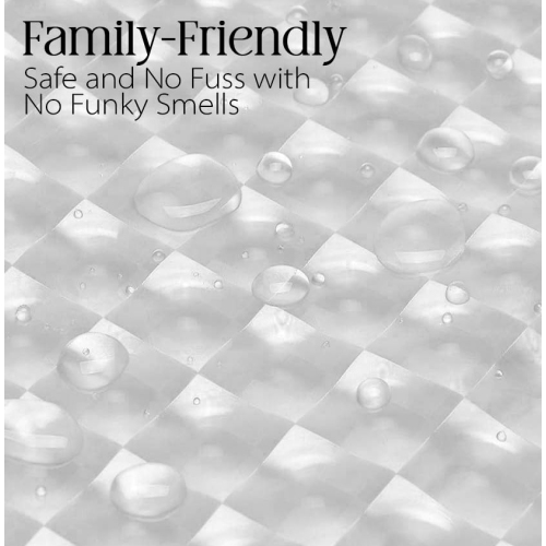 Rideau de douche en PEVA blanc de Canadian Linen 3D, 72 x 72 po, robuste, imperméable, transparent, à utiliser avec ou sans rideau de bain pour