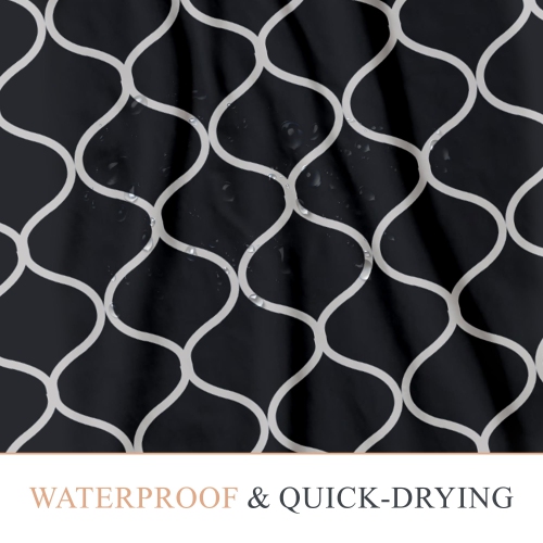 Rideaux de douche en lin canadien sans crochet, 72 x 72&nbsp;po, rideaux de douche lavables en polyester doux résistant à l'eau pour salle de bain,