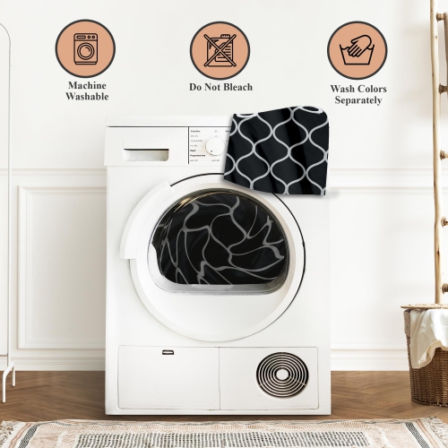 Rideaux de douche en lin canadien sans crochet, 72 x 72&nbsp;po, rideaux de douche lavables en polyester doux résistant à l'eau pour salle de bain,