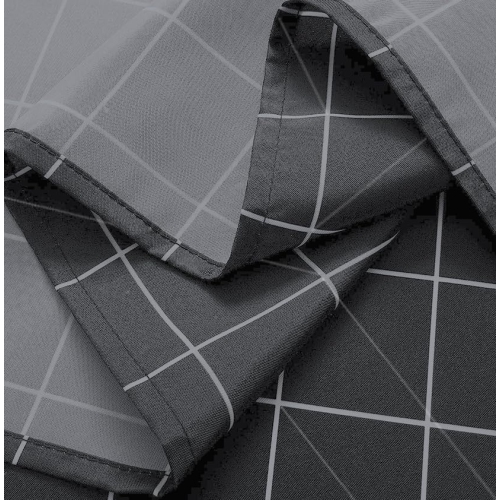 Canadian Linen Hookless Shower Curtains, 72"x72", Mildew Water Resistant Washable Polyester Bathtub Shower Curtains for Bathroom, Black Box