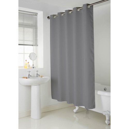 Canadian Linen Hookless Shower Curtains, 72"x72", Mildew Water Resistant Washable Polyester Bathtub C-Clip Magnet Bottom Shower Home Bathroom Curtains