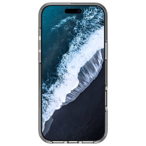 Étui rigide ajusté Iceland Ultra D3O Kickstand de Dbramante1928 avec MagSafe pour iPhone 16 - Transparent