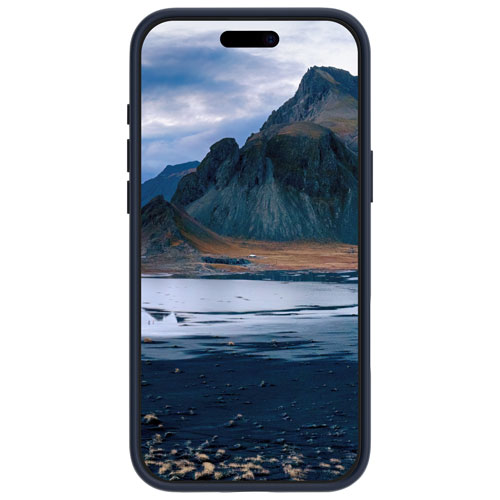 Étui rigide ajusté Iceland Ultra D3O Kickstand de Dbramante1928 avec MagSafe pour iPhone 16 Plus - Bleu