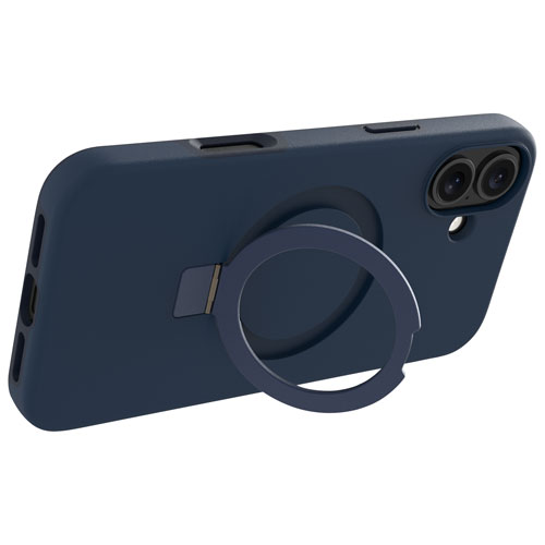 Étui rigide ajusté Iceland Ultra D3O Kickstand de Dbramante1928 avec MagSafe pour iPhone 16 Plus - Bleu