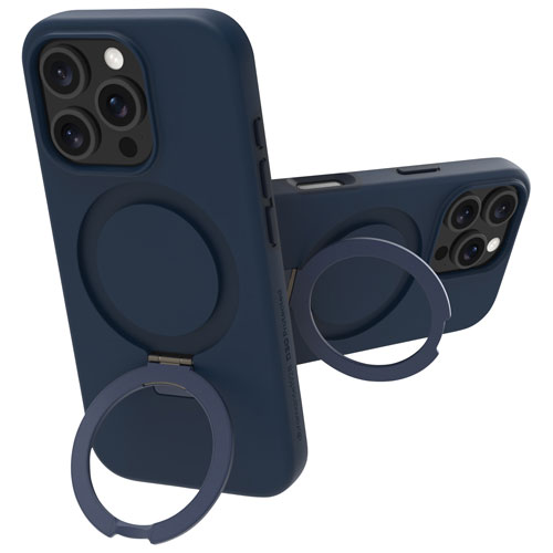 Dbramante1928 Iceland Ultra D3O Kickstand Fitted Hard Shell Case with MagSafe for iPhone 16 Pro - Blue