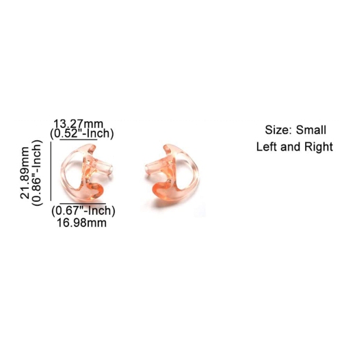 HYSHIKRA Silicon Ear Mold Replacement Earmold Earbud Earplug for Motorola Kenwood 2-Way Radio Air Acoustic Earpiece Headset Air Acoustic Coil Tube
