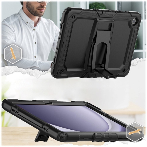 SaharaCase - DEFENSE Series Case for Samsung Galaxy Tab A9+ - Black