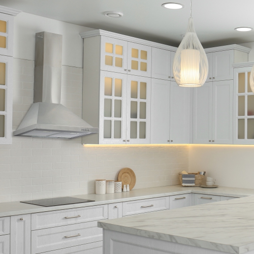 Ancona Pyramid with Rim Stainless Steel 450 CFM Wall Mount Range Hood, 30-Inch