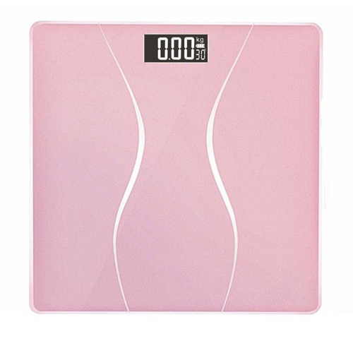 KUNOVA Pink Color Digital Bathroom Weight Body Scale with Smart Step-on Technology, Backlit White LED Display, Room Temperature, Battery Level