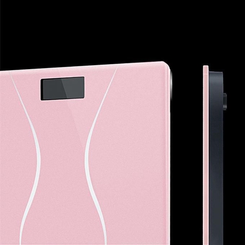 KUNOVA Pink Color Digital Bathroom Weight Body Scale with Smart Step-on Technology, Backlit White LED Display, Room Temperature, Battery Level