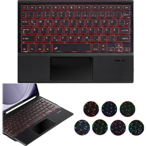 SaharaCase - ProTouch Keyboard Folio Case with TrackPad for Samsung Galaxy Tab A9+ - Black