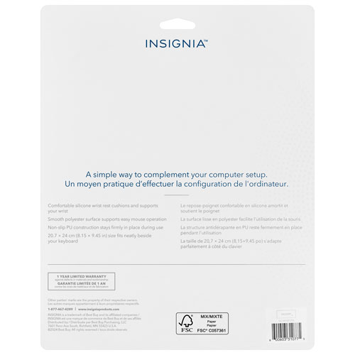 Insignia Wrist-Rest Mouse Pad - Pink - Only at Best Buy