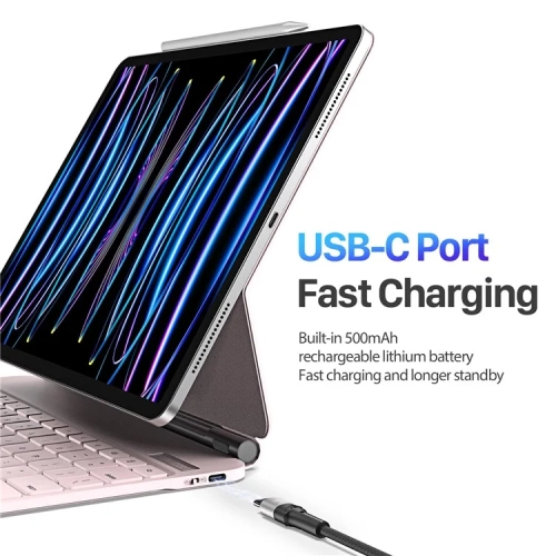 iPad Air 13 / Pro 12.9 (2022/2021/2020/2018) Case | Magnetic Bluetooth Keyboard Leather Cover - Pink