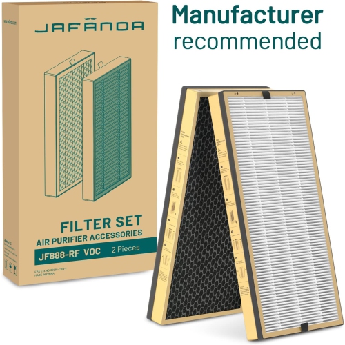 Filtre de rechange Jafända JF888, paquet de 2 filtres à COV, avec charbon actif 4,4&nbsp;lb et SP-Permanganate granuleux, retirer le formaldéhyde,