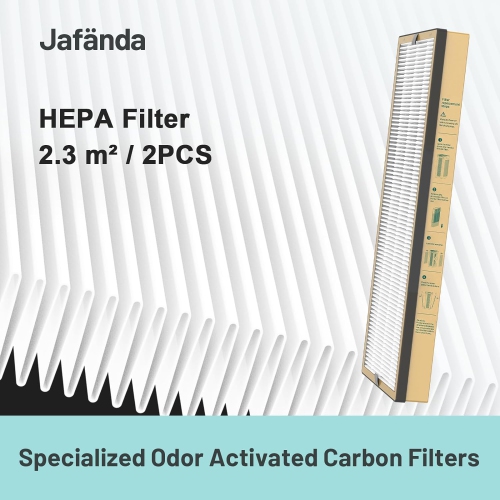 Jafända JF888 Replacement Filter, 2 Pack Specialized Odor Filters, 3.08 lb Modified Activated Carbon, Remove Ammonia, Amine, Mercaptan Odor, Pet
