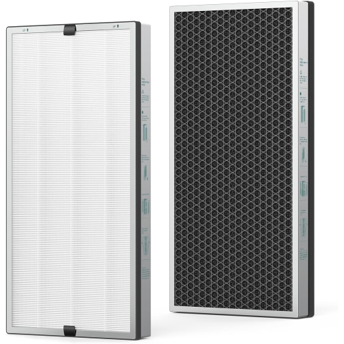 Jafända Filtre à air de remplacement pour purificateur d'air JF999, filtre True HEPA 3-en-1, charbon actif 1,68 lb, paq./2