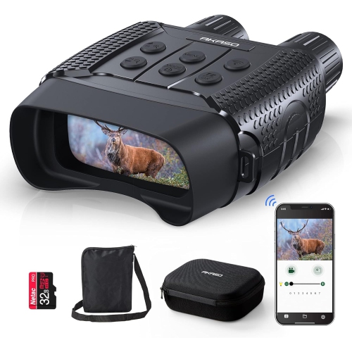 AKASO  - Nv01 Infrared Night Vision Binoculars for Adults With App Control - HD Videos & Photos