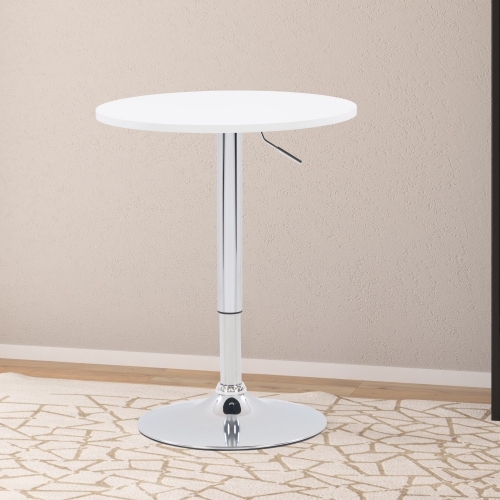 Contemporary Round Bar Table - White