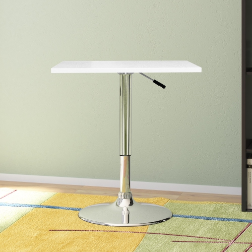 Table de bar carrée contemporaine - Blanc