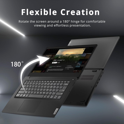 Lenovo Ideapad 3 14 po HD, Intel Pentium Gold 6405U, 256 Go PCIe SSD, mémoire vive 8 Go, carte graphique Intel UHD, caméra Web HD 720P