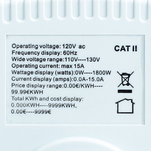 Stanz Plug Power Meter Monitor Energy Watt Voltage Amps Meter with Electricity Usage Monitor Max 15A 1800W
