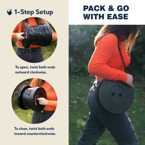 KUNOVA Tabouret de camping portatif de troisième génération, tabouret de camping pliable télescopique pliable pour adultes pour la pêche en plein air