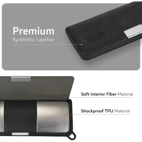 Étui de voyage en cuir de TUDIA compatible avec KardiaMobile 6&nbsp;L -