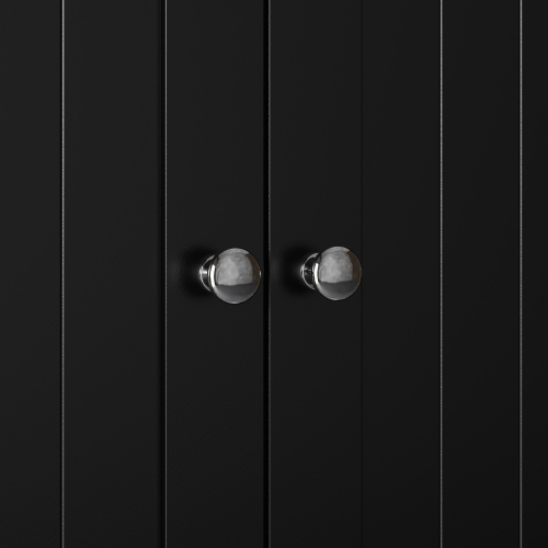 HOMCOM Medicine Cabinet, 3-Tier Bathroom Wall Cabinet with Adjustable Shelf and 2 Doors, Space Saver Bathroom Cabinet Over Toilet, Black