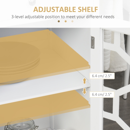 HOMCOM – îlot de cuisine roulant avec rangement, chariot de cuisine sur roulettes avec tiroir, porte en verre, porte à serviettes et tablette