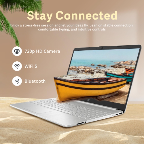 HP 15.6" HD Business Laptop, AMD Ryzen 3-5300U Processor, 512GB SSD, 16GB RAM, AMD Radeon Graphics, 720p HD Camera, Numeric Keypad, Wi-Fi, Windows