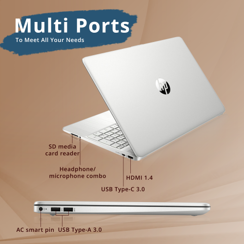 HP 15.6" HD Business Laptop, AMD Ryzen 3-5300U Processor, 512GB SSD, 16GB RAM, AMD Radeon Graphics, 720p HD Camera, Numeric Keypad, Wi-Fi, Windows