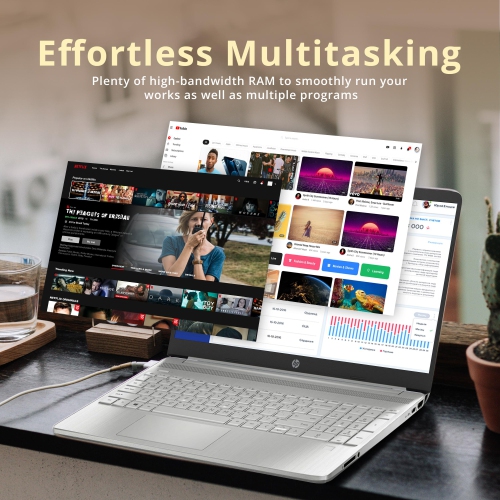 HP 15.6" HD Business Laptop, AMD Ryzen 3-5300U Processor, 1TB SSD, 16GB RAM, AMD Radeon Graphics, 720p HD Camera, Numeric Keypad, Wi-Fi, Windows 11,