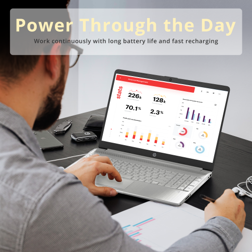 HP 15.6" HD Business Laptop, AMD Ryzen 3-5300U Processor, 1TB SSD, 16GB RAM, AMD Radeon Graphics, 720p HD Camera, Numeric Keypad, Wi-Fi, Windows 11,