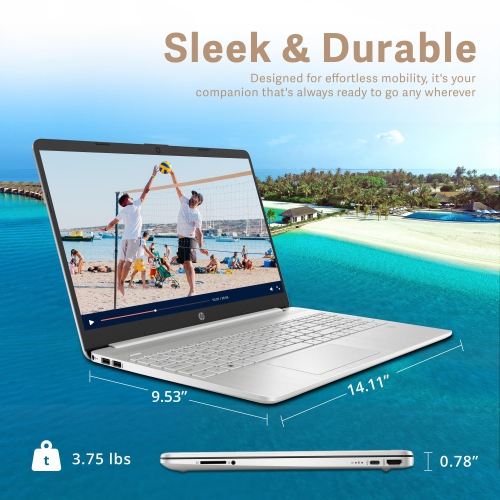 HP 15.6" HD Business Laptop, AMD Ryzen 3-5300U Processor, 1TB SSD, 32GB RAM, AMD Radeon Graphics, 720p HD Camera, Numeric Keypad, Wi-Fi, Windows 11,